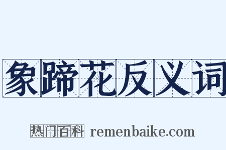 象蹄花反义词是什么意思的图片